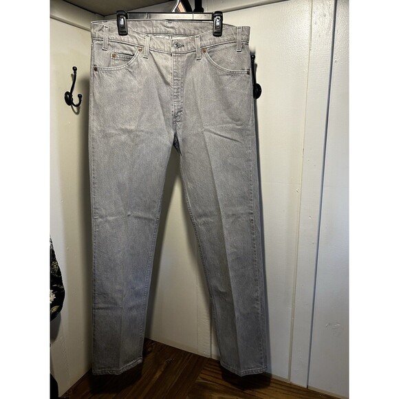 Vintage 1970s Levi’s Jeans Grey Denim Black Tab Mens 36x32 Barely Worn NICE!!